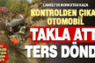 Çameli’de korkutan kaza. Kontrolden çıkan otomobil ters döndü