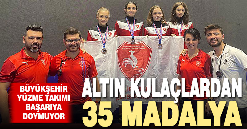 Büyükşehir yüzme takımı başarıya doymuyor