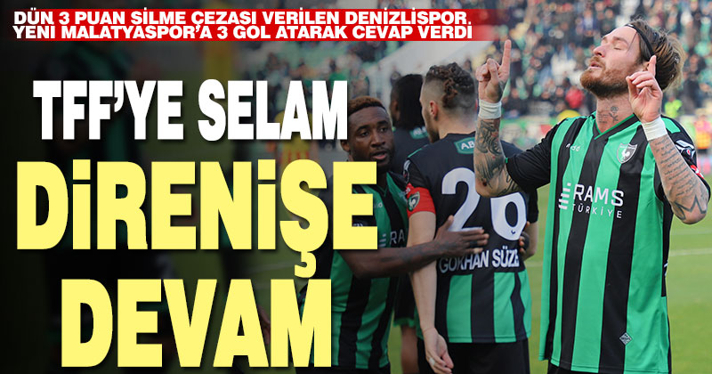Denizlispor, evinde ağırladığı Yeni Malatyaspor’u 3-0 ile geçti