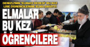 Denizli’nin “Elmacı dedesi” bu kez lise öğrencilerine elma dağıttı