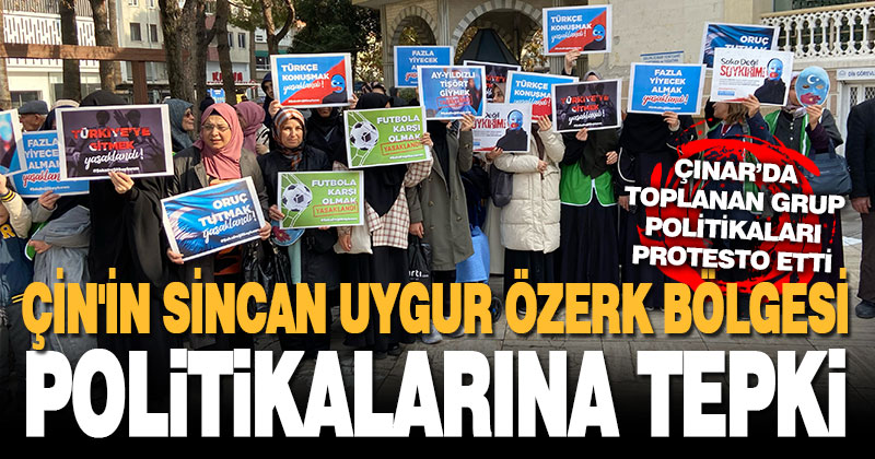 Denizli’de Çin’in Sincan Uygur Özerk Bölgesi politikalarına tepki
