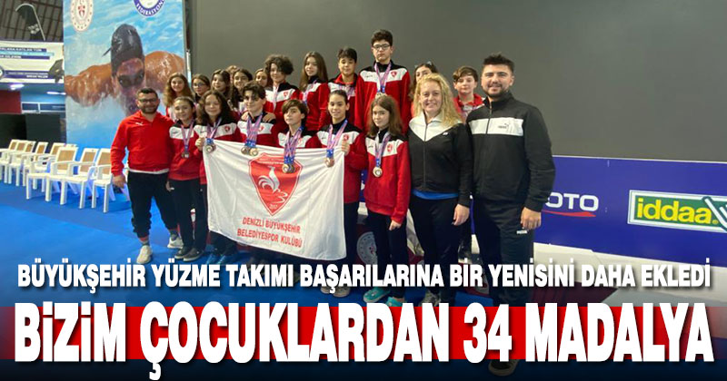Büyükşehir yüzme takımı başarılarına bir yenisini daha ekledi