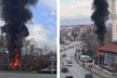 Çiçekçide çıkan yangın korkuttu
