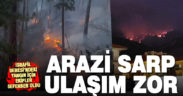 İsrafil Deresi’ndeki orman yangınına güçlükle müdahale ediliyor