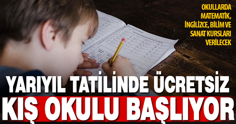 Yarıyıl tatilinde ilk kez “kış okulları” hayata geçiriliyor