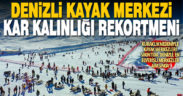 Kar kalınlığında ülkenin en iyi 4 merkezinden biri Denizli Kayak Merkezi’nde, hafta sonu yoğunluğu