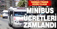 Minibüs ücretlerine zam geldi