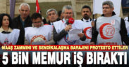 Denizli’de 5 bin memur maaş zammı ve sendika barajını protesto için iş bıraktı