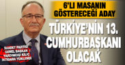 Saadet Partisi Genel Başkan Yardımcısı Şerafettin Kılıç: 6’lı masanın göstereceği aday, Türkiye’nin 13. cumhurbaşkanı olacak