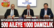 Büyükşehir üreticiye destek olmaya devam ediyor. 500 aileye, 1000 damızlık koç ve teke
