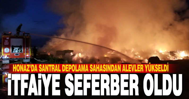 Santral depolama sahasında yangın: 22 araç 35 personel saatlerce çalıştı