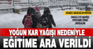 İl genelinde okullar tatil edildi