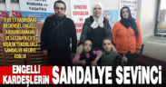 9 ve 11 yaşındaki bedensel engelli kardeşlere çift kişilik sandalye