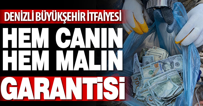 Büyükşehir itfaiye enkazda döviz ve altın buldu, güvenlik güçlerine teslim etti