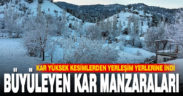 Denizli’den büyülen kar manzaraları