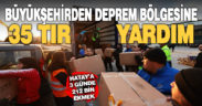 Denizli Büyükşehir’den deprem bölgesine 35 tır