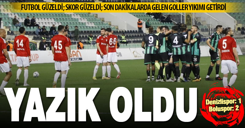 Denizlispor öne geçtiği maçtan puansız ayrıldı: 1-2
