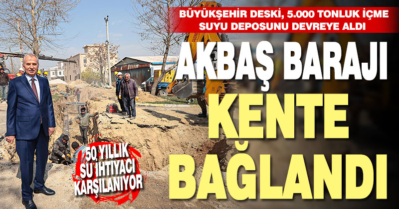 Büyükşehir DESKİ, 5.000 tonluk içme suyu deposunu devreye aldı