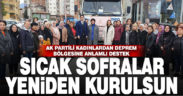 Deprem bölgesine tırlar dolusu mutfak seti gönderildi