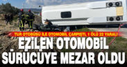 Buldan’da feci kaza. Tur otobüsü ile otomobil çarpıştı