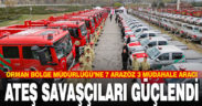 Denizli’nin ateş savaşçıları 7 arazöz ve 3 ilk müdahale aracıyla güçlendi