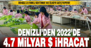 Denizli, 2022’de 185 ülkeye 4.7 milyar dolar ihracat yaptı