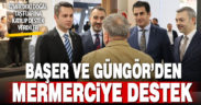 İzmir fuarında stant açan mermercilere Ak Parti’li Güngör ve Başer’den destek
