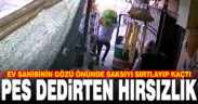 Ev sahibinin gözü önünde girdiği bahçeden saksıyı sırtlayıp götürdü