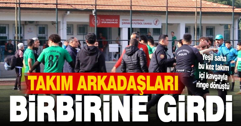 Yeşil saha bu kez takım içi kavgayla ringe dönüştü