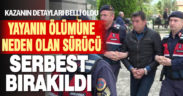 Çarptığı yayanın ölümüne sebep olan sürücü serbest bırakıldı