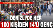 Denizli’nin 15-24 yaş arasını kapsayan genç nüfus oranı yüzde 13.9 oldu