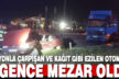 Kağıt gibi ezilen araç 3 kişiye mezar oldu