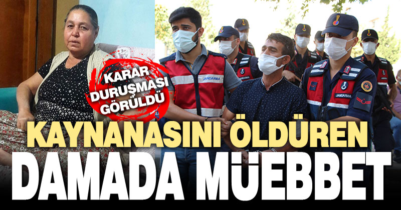 Eşiyle barışmaya gittiği evde kayınvalidesini öldüren damada müebbet verildi