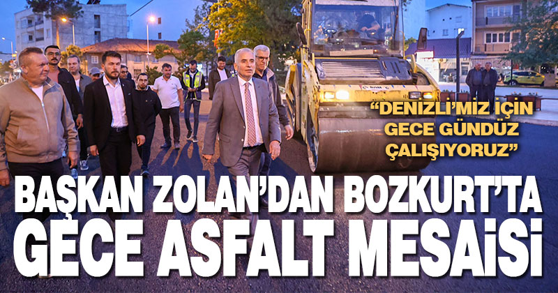 Başkan Zolan’dan Bozkurt’ta gece asfalt mesaisi