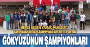 Gökyüzünde nefes kesen yamaç paraşütü yarışmasında şampiyonlar belli oldu