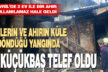 Evlerin ve ahırın küle döndüğü yangında 30 küçükbaş telef oldu