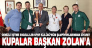 İşitme engelli sporculardan Başkan Zolan’a ziyaret