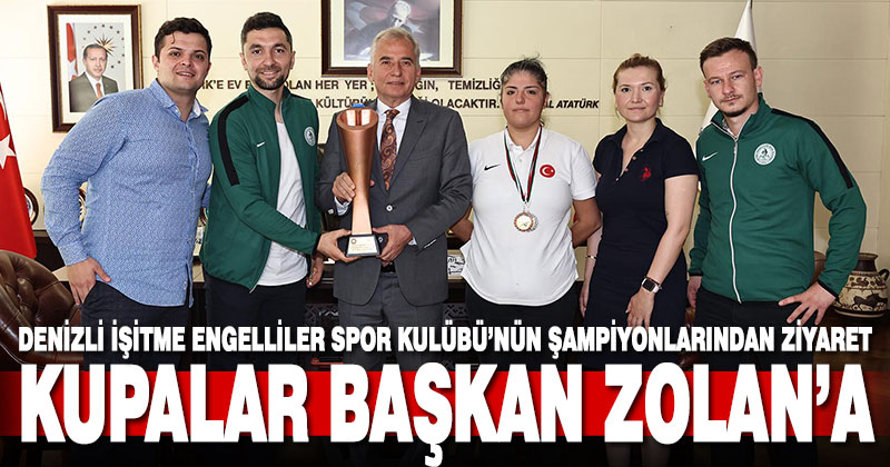 İşitme engelli sporculardan Başkan Zolan’a ziyaret