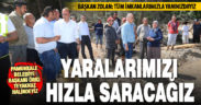 Başkan Zolan ve ilçe yöneticilerinden sel bölgesine ziyaret: Yaralarımızı hazla saracağız