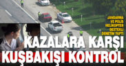 Denizli’de trafik havadan denetlendi