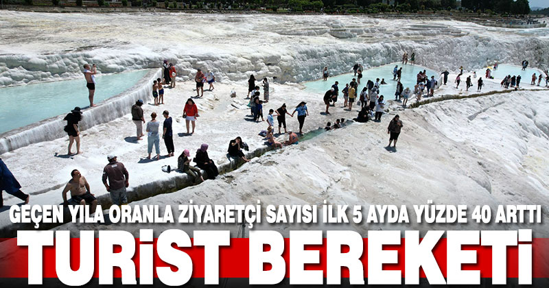 Pamukkale’ye ilk 5 ayda 561 bin turist geldi