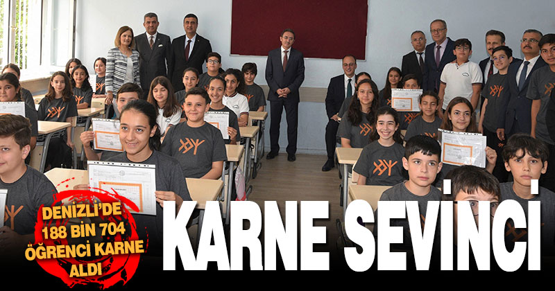 Denizli’de 188 bin 774 öğrenci karnesini aldı