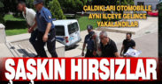 Çaldıkları otomobille geri gelince yakayı ele verdiler