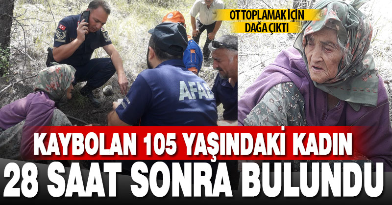 Kayıp olarak aranan 105 yaşındaki kadın 28 saat sonra bulundu