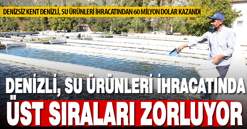 Denizli, su ürünleri ihracatında üst sıraları zorluyor