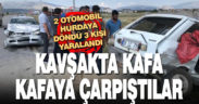 Otomobillerin kavşakta çarpıştığı kazada 3 kişi yaralandı