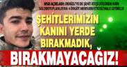 Milli Savunma Bakanlığı’ndan Denizli’ye de şehit ateşi düşüren hain saldırı ile ilgili açıklama