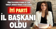 İstifa ile boşalan İyi Parti Denizli İl Başkanlığı koltuğuna Nihan Cihan Özden oturdu
