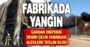 İnşaat halindeki demir çelik fabrikasını alevler kapladı
