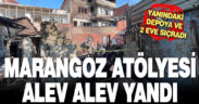 Denizli’de yangında marangoz atölyesi yandı, 2 ev ve 1 iş yerinde hasar oluştu